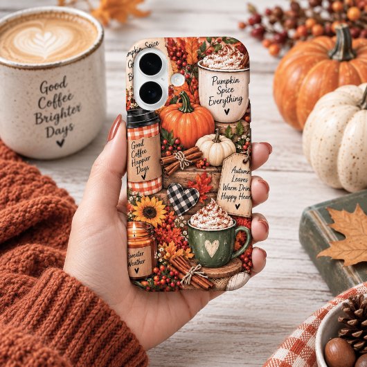 Coques Case-Mate iPhone Collage d'automne au parfum de citrouille