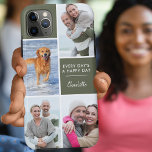 Case-Mate iPhone Case Collage de 4 photos personnalisées avec devis posi<br><div class="desc">Boîtier téléphonique personnalisé pour iphone 11 pro max et de nombreux autres modèles. Le design comprend un collage photo personnalisé avec 4 de vos photos préférées, votre nom et la formulation "Chaque jour est un jour heureux". Le modèle photo est configuré pour vous permettre d'ajouter vos photos, en travaillant dans...</div>