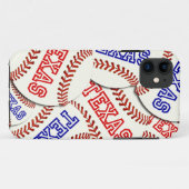 Coques Case-Mate iPhone Collage de base-ball du Texas (Dos (Horizontal))