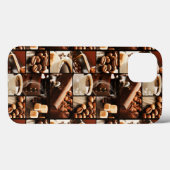 Coques Case-Mate iPhone Collage de café (Verso (horizontal))