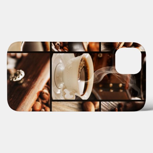 Coques Case-Mate iPhone Collage de café (Verso (horizontal))