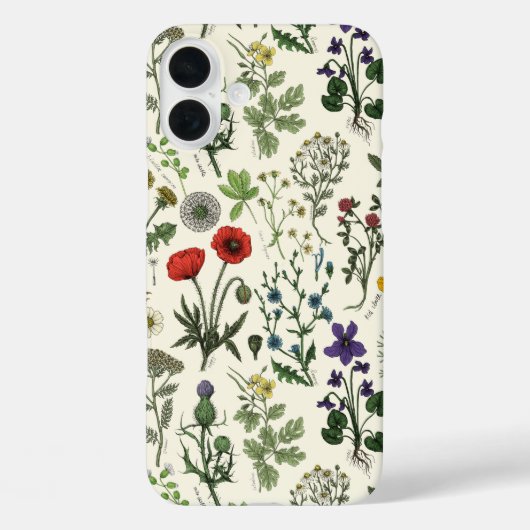 Coques Case-Mate iPhone Collage de fleurs sauvages (Verso)
