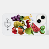Coques Case-Mate iPhone Collage de fruits Artistic Rainbow Crochet tendanc (Verso (horizontal))