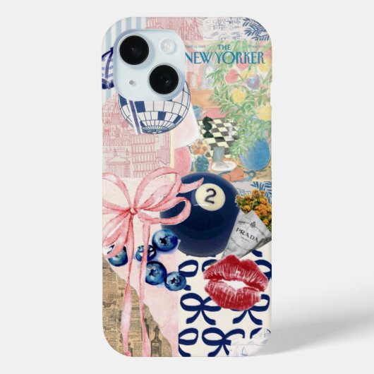 Coques Case-Mate iPhone Collage de la Preppy côtière, Collage d'été Dossie (Verso)