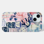 Coques Case-Mate iPhone Collage de la Preppy côtière, Collage d'été Dossie (Verso (horizontal))