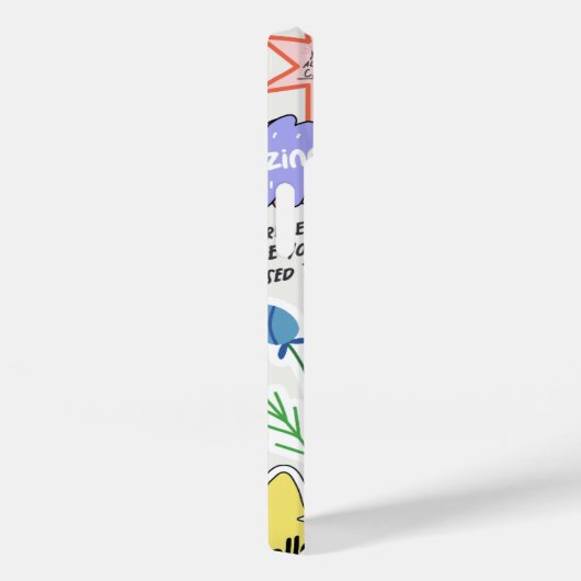 Coques Case-Mate iPhone Collage de l'autocollant d'affirmation positive (Verso / Droite)