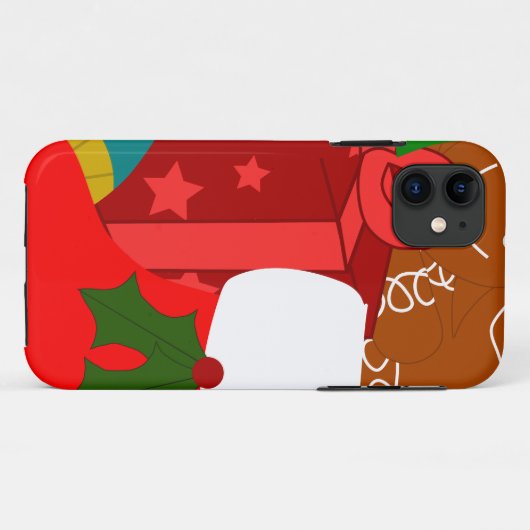 Coques Case-Mate iPhone Collage de Noël (Dos (Horizontal))