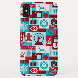 Case-Mate iPhone Case Collage de Noël (Rouge/Bleu)