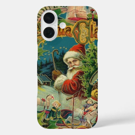 Coques Case-Mate iPhone Collage de Noël victorien du Père Noël Antique (Verso)
