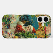 Coques Case-Mate iPhone Collage de Noël victorien du Père Noël Antique (Verso (horizontal))