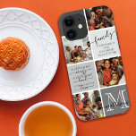 Case-Mate iPhone Case Collage de photos de famille personnalisées Citati<br><div class="desc">Ce design de collage photo de famille moderne et élégant est parfait pour toute famille aimante et douce. Il comprend quatre photographies personnalisables, deux citations et votre monogramme familial. Les citations incluent, "Famille. Ensemble, c'est notre endroit préféré pour être, " et, "Un peu fou. Un peu bruyant. Beaucoup d'amour, "...</div>