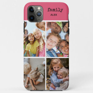 Case-Mate iPhone Case Collage de photos de famille rose 4 Photo I Phone 