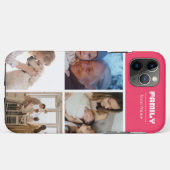 Coques Case-Mate iPhone Collage de photos de famille rose 4 photos (Dos (Horizontal))