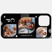 Coques Case-Mate iPhone Collage de photos de nom de monogramme 3 Tendance (Verso (horizontal))