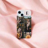 Coques Case-Mate iPhone Collage de photos Élégant Monogramme rose