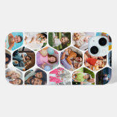 Coques Case-Mate iPhone Collage de photos multiples motif hexagone simple (Verso (horizontal))