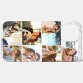 Coques Case-Mate iPhone Collage de photos personnalisé en marbre gris (Verso (horizontal))