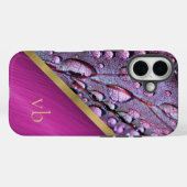Coques Case-Mate iPhone Collage des gouttes de pluie Monogramme (Verso (horizontal))