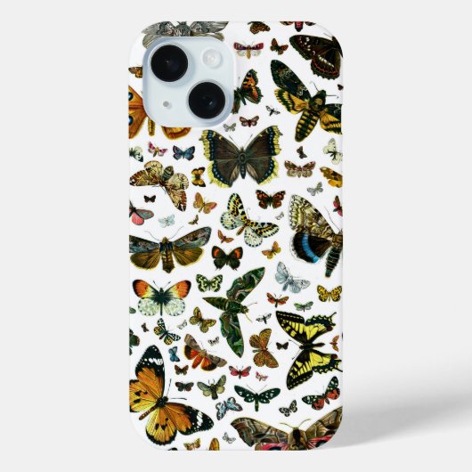Coques Case-Mate iPhone Collage des papillons de nuit et des papillons de (Verso)