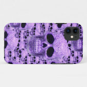 Coques Case-Mate iPhone Collage du crâne violet celtique (Dos (Horizontal))