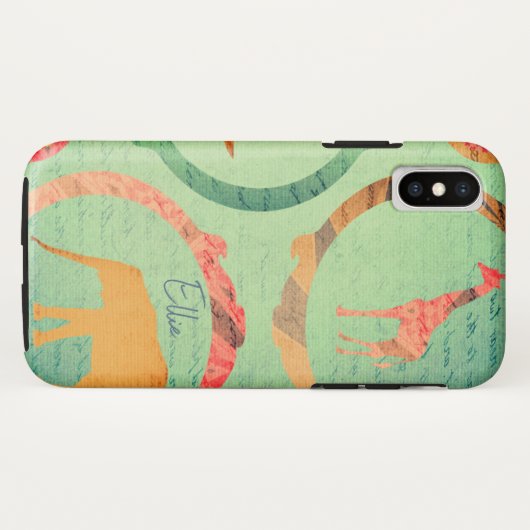Coques Case-Mate iPhone Collage Elephant & Giraffe (Dos (Horizontal))