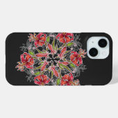 Coques Case-Mate iPhone Collage florissant de fleurs Lily (Verso (horizontal))