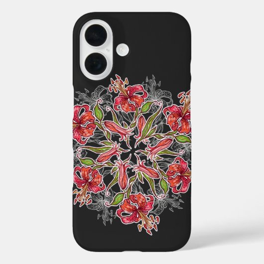 Coques Case-Mate iPhone Collage florissant de fleurs Lily (Verso)