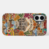 Coques Case-Mate iPhone Collage Mexicore Viva Mexico Fierté Scrapbook (Verso (horizontal))