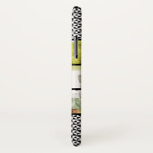 Coques Case-Mate iPhone Collage monogramme fait sur commande noir et blanc (Dos/Droite)