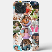Coques Case-Mate iPhone Collage Multi Photo Motif Hexagone Simple Moderne (Verso)