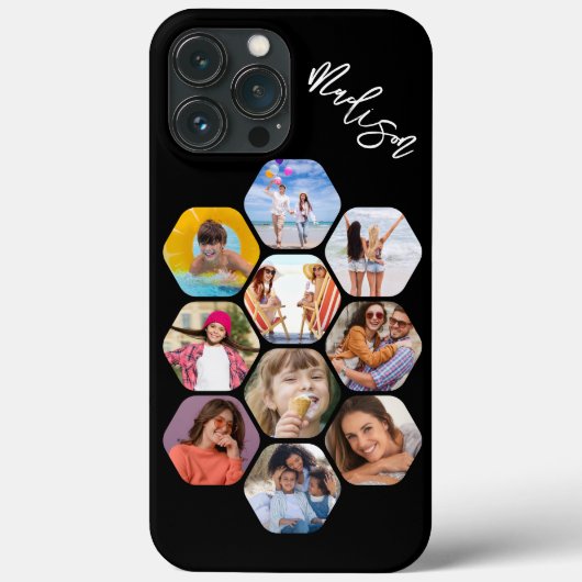 Coques Case-Mate iPhone Collage Multi Photo Simple Moderne Personnalisé (Verso)