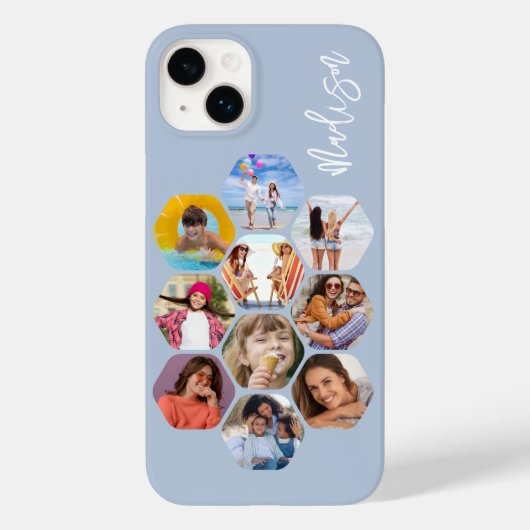 Coques Case-Mate iPhone Collage Multi Photo Simple Moderne Personnalisé (Verso)