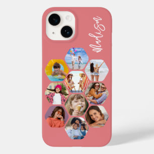 Coque Pour iPhone 14 Collage Multi Photo Simple Moderne Personnalisé