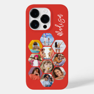 Coque Pour iPhone 14 Pro Collage Multi Photo Simple Moderne Personnalisé