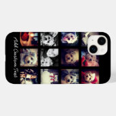 Coques Case-Mate iPhone Collage photo avec Arrière - plan noir (Verso (horizontal))