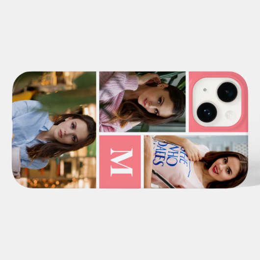 Coques Case-Mate iPhone Collage photo couleur rose vierge 3 (Verso (horizontal))