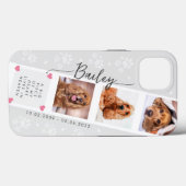 Coques Case-Mate iPhone Collage photo élégant avec Empreintes de pattes Pe (Verso (horizontal))