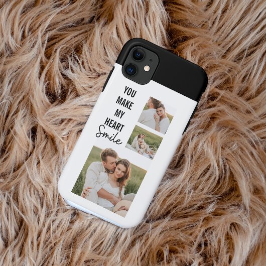 Coques Case-Mate iPhone Collage photo en couple et belle citation romantiq