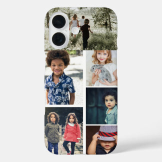 Coques iPhone 16 Collage photo et texte personnalisé