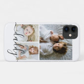 Coques Case-Mate iPhone Collage photo et texte personnalisé (Dos (Horizontal))