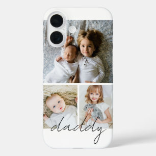 Coques iPhone 16 Collage photo et texte personnalisé
