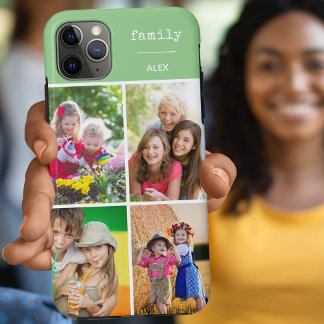 Case-Mate iPhone Case Collage Photo Famille Verte 4 Personnalisé