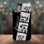 Coque Pour iPhone 15 Collage photo Instagram noir et blanc<br><div class="desc">Utilisez des photos carrés SANS cadres sur celle-ci ! Ajoutez vos photos préférées à cette bande de film pour un garde-mémoire amusant. Une façon artistique d'afficher vos meilleures photos de partage.</div>