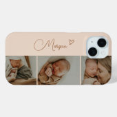 Coques Case-Mate iPhone Collage photo minimal beige Script 3 (Verso (horizontal))