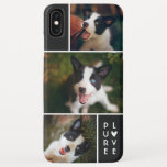 Case-Mate iPhone Case Collage photo moderne 3| L'amour pur| Noir<br><div class="desc">Cette étui de téléphone moderne contient 3 modèles photo pour vos photos préférées!   Elle dit "PURE LOVE" en bas à droite et a aussi un joli petit ornement de coeur. Idéal pour les amoureux des animaux !</div>
