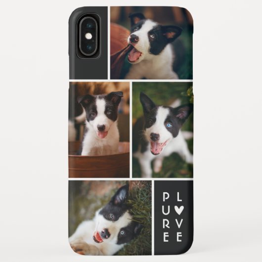 Coques Case-Mate iPhone Collage photo moderne 4| L'amour pur| Noir (Dos)