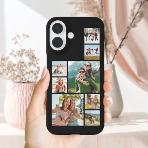 Coques iPhone 16 Collage photo moderne de 8 images