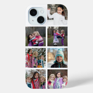 Coque Pour iPhone 15 Collage photo personnalisé 7