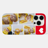 Coques Case-Mate iPhone Collage Photo Personnalisé Avec Coeur (Verso (horizontal))