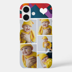 Coques iPhone 16 Collage Photo Personnalisé Avec Coeur